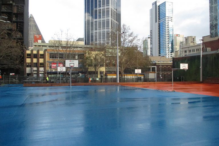 24231 Hercules Reversible Basketball / Netball Tower 3.8m Long Outreach