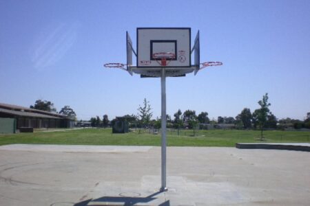 24347 Fixed 4-Way Basketball Tower - with Junior Trainer boards